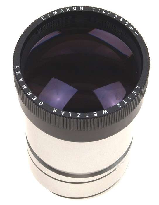 LEICA ELMARON 4/250 mm PRADOVIT NEW LENS CASED NR LEITZ