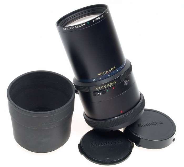 MAMIYA-SEKOR Z RZ CAMERA LENS f=360mm 1:6 HOOD CAP RARE