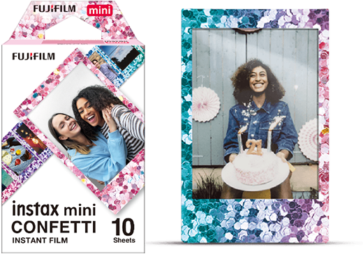 Fujifilm INSTAX MINI Instant Film-Confetti (10 Exposures)