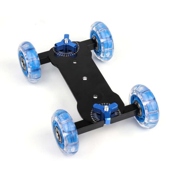E-Photographic 4 Wheel Dolly Cart & Ball-Head for Stable Video Recording