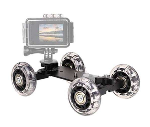 E-Photographic 4 Wheel Dolly Cart & Ball-Head for Stable Video Recording