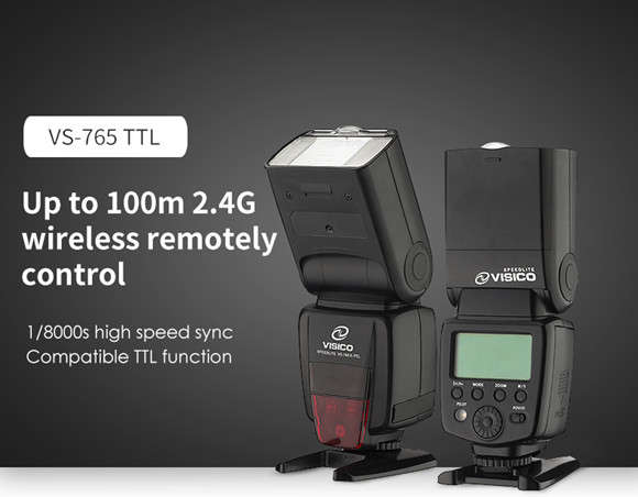 Visico iTTL PRO Flash for Nikon DSLR & Z Series Mirrorless Cameras VS-765N