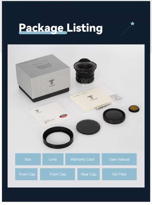 TTArtisan 7.5mm F2 Fisheye Manual Focus Lens for Canon RF Mount