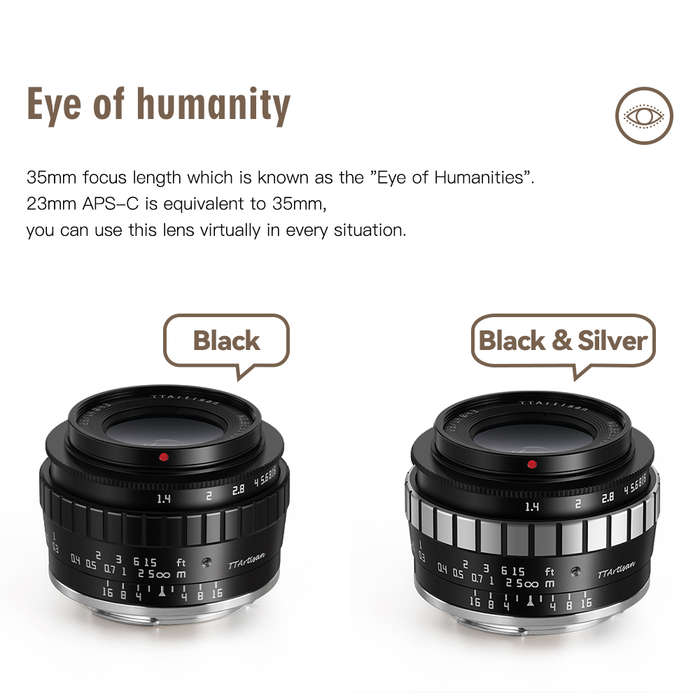 TTArtisan 23mm F1.4 Manual Focus Lens for Fujifilm X Mount