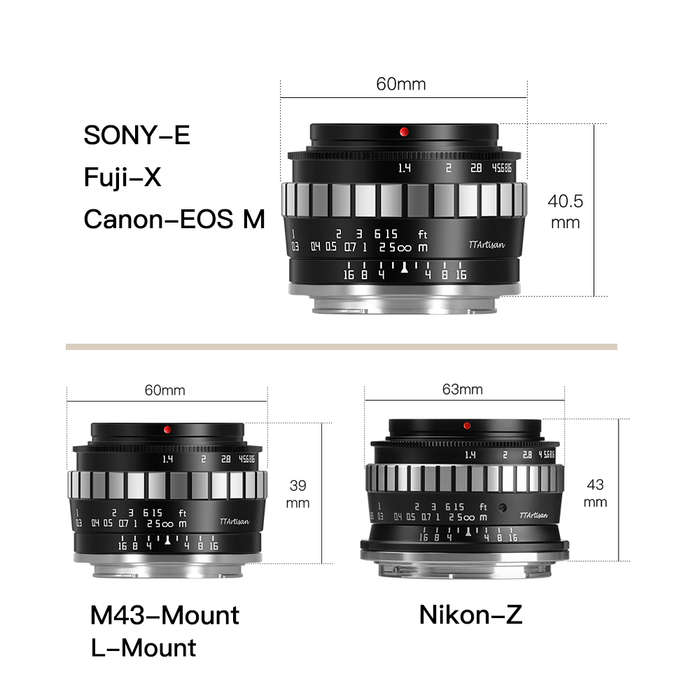 TTArtisan 23mm F1.4 Manual Focus Lens for Fujifilm X Mount