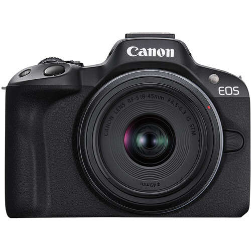 Canon EOS R50 + RF-S 18-45mm Lens Accessory Bundle