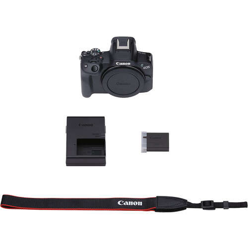 Canon EOS R50 + RF-S 18-45mm Lens Accessory Bundle