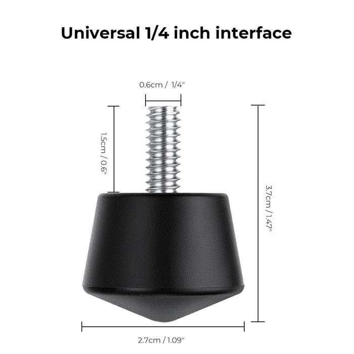 K&F Concept Universal 3 Piece Anti-Slip Rubber Tripod Feet Replacement