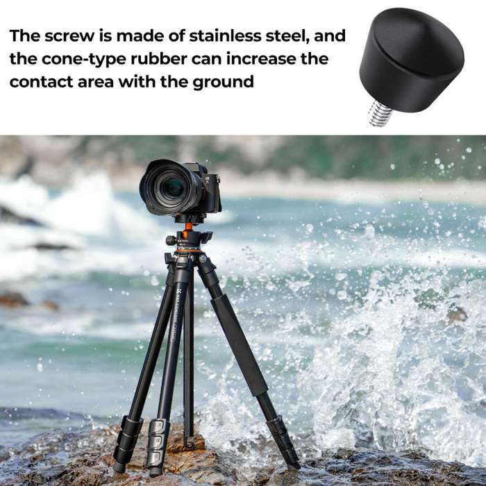 K&F Concept Universal 3 Piece Anti-Slip Rubber Tripod Feet Replacement