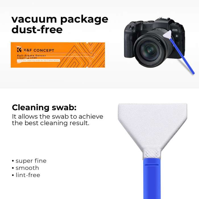 K&F Concept Pack of 10 Sensor Cleaning Swabs for Full Frame DSLR or Mirrorless Cameras SKU-1698