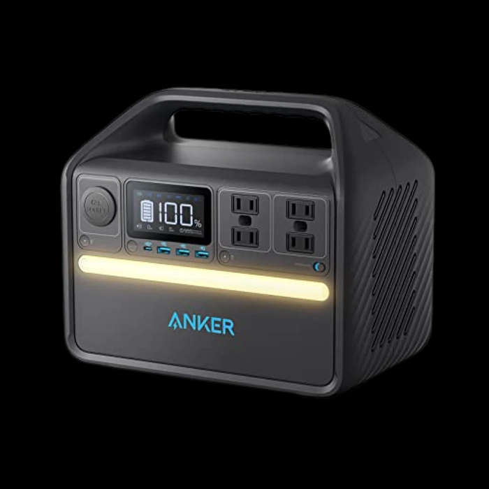 Anker PowerHouse 535 (512Wh) Portable Power Station + Anker PowerSolar 625 Solar Panel (100W)