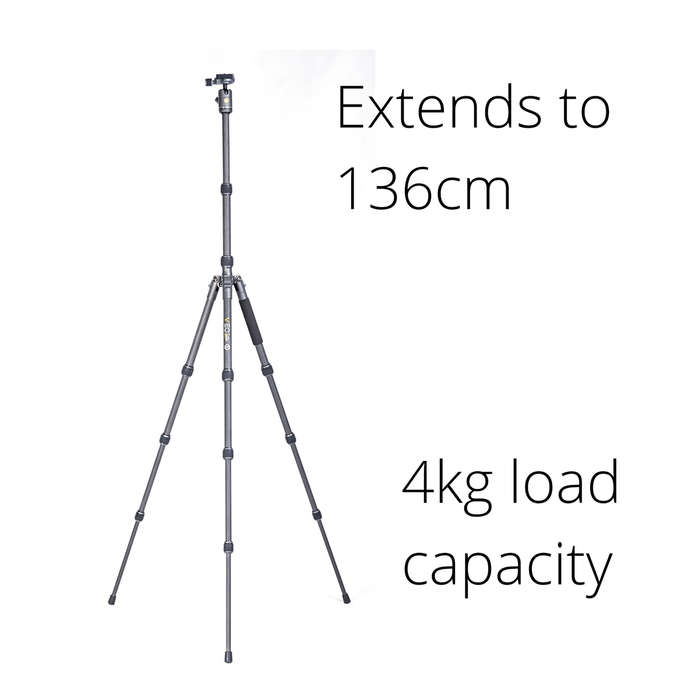 Vanguard Veo 3 Go 235AB Aluminum Travel Tripod/Monopod - Ball Head & Bluetooth