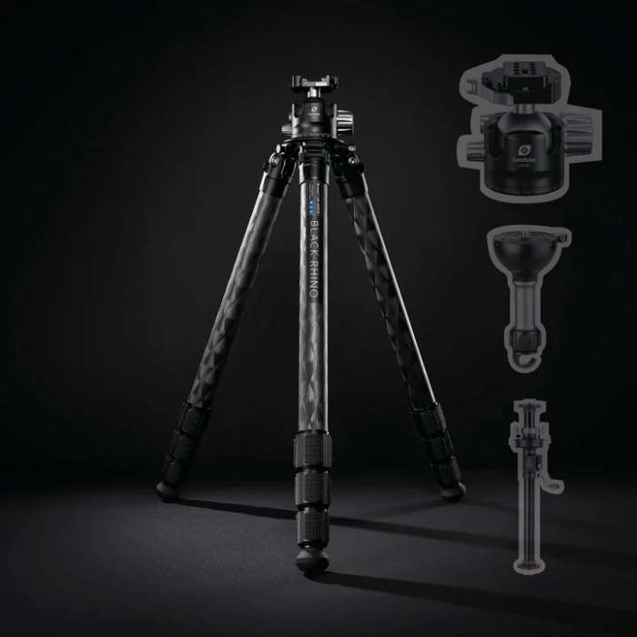 Leofoto Black Rhino LM-404CX Carbon Fiber Tripod Legs