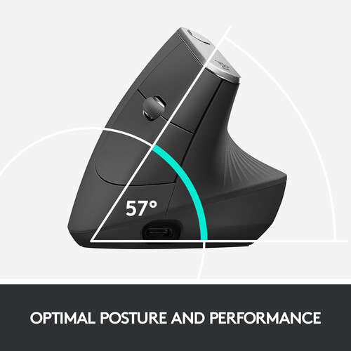 Logitech MX VERTICAL Advanced Ergonomic Mouse 910-005448 (Graphite)