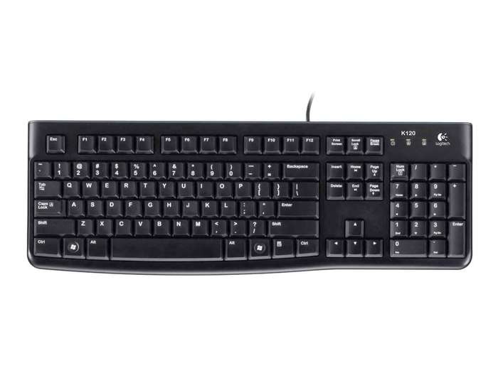 Logitech K120 Corded Plug-and-Play USB Keyboard 920-002508