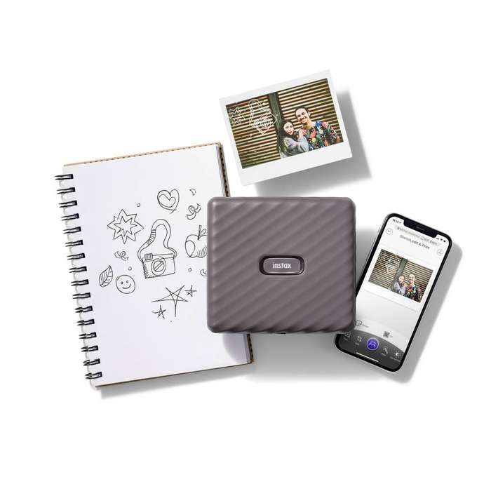 Fujifilm INSTAX LINK WIDE Smartphone Printer (Mocha Gray)
