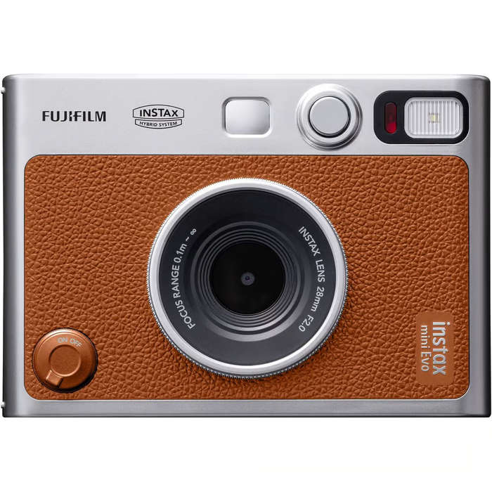 Fujifilm INSTAX MINI EVO Instant Film Camera Kit 3 (Brown)