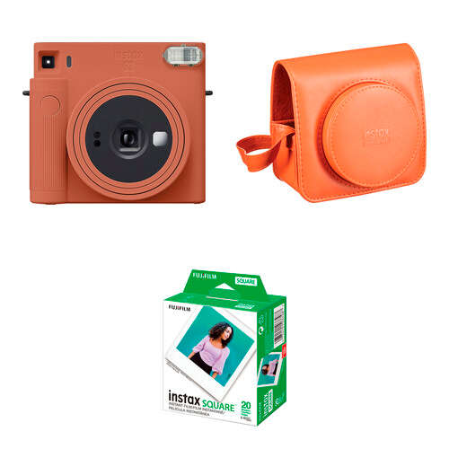 Fujifilm INSTAX SQUARE SQ1 Instant Film Camera Bundle Kit 3 (Terracotta Orange)