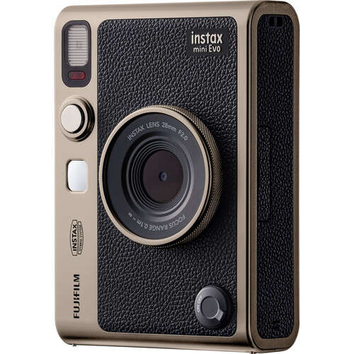 Fujifilm INSTAX MINI EVO Limited Edition Hybrid Instant Camera Bundle (Titanium Gold)