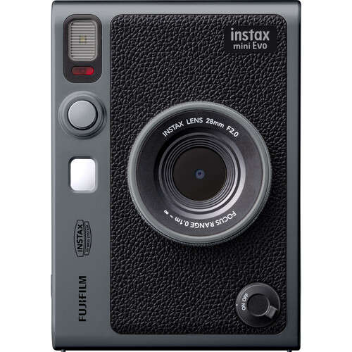 Fujifilm INSTAX MINI EVO Limited Edition Hybrid Instant Camera Bundle (Dark Silver)