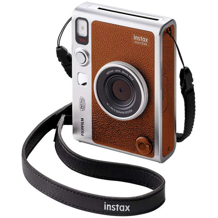 Fujifilm INSTAX MINI EVO Instant Film Camera Kit 3 (Brown)