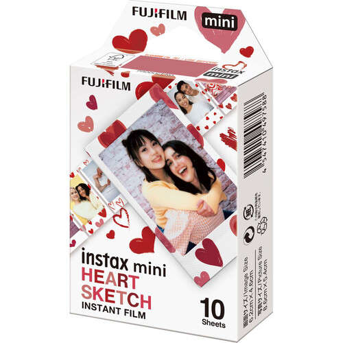 Fujifilm INSTAX MINI Instant Film-Heart Sketch (10 Exposures)