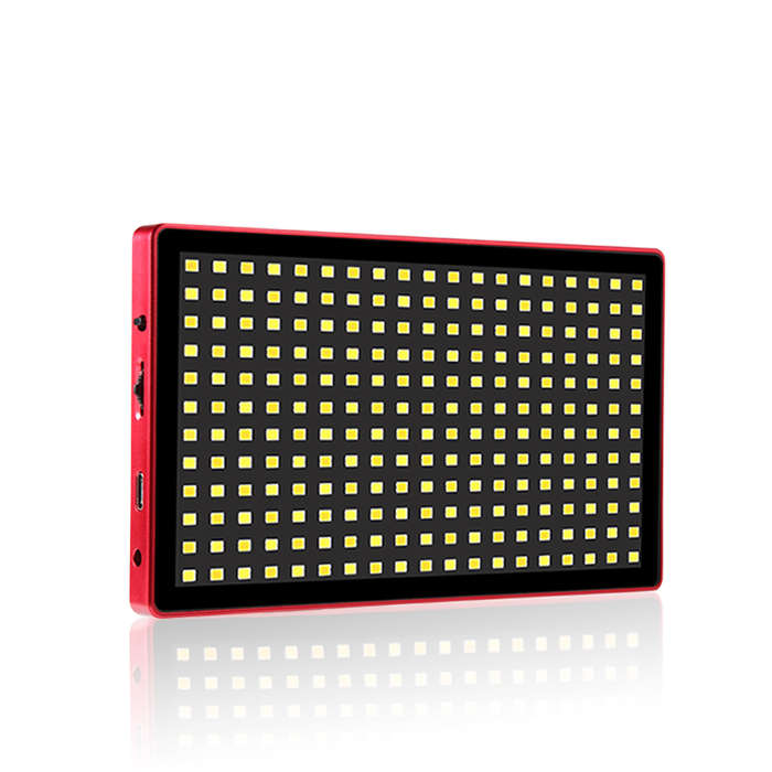 LituFoto 16W LED Video Light-Aluminium Case Adjustable Colour Temp & Power Red LIFOL28RD
