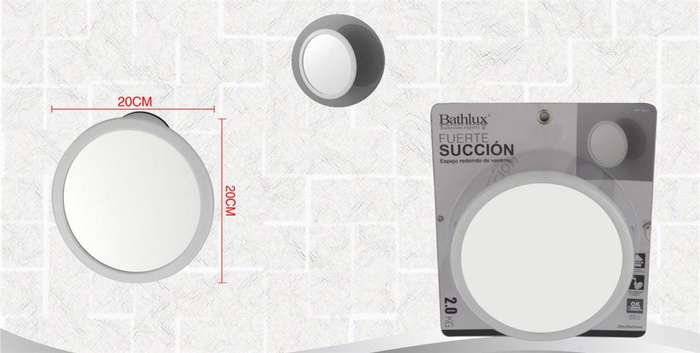 Bathlux Round Rotatable Mirror With Suction Cup Retail Box