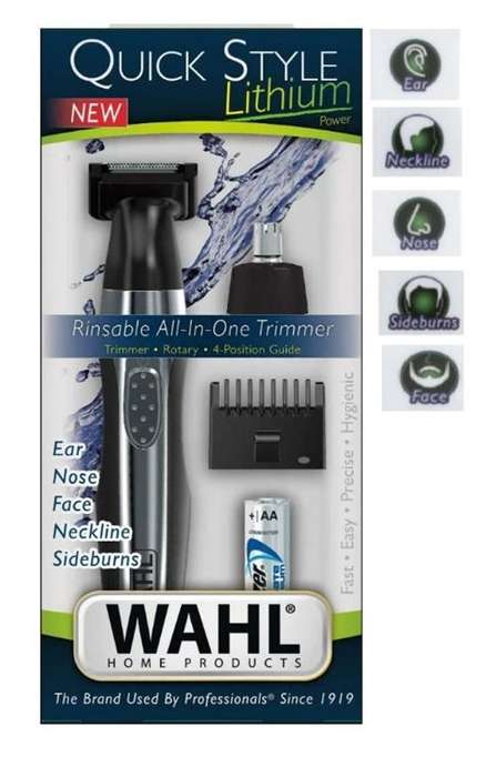 Wahl All in One Quick Style Lithium Trimmer- Wet and Dry All-In-One Trimmer For Ear Nose Face Nec...