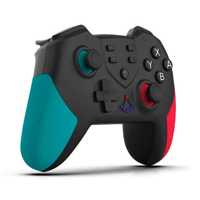 Premium Bluetooth Wireless Vibration Game Controller (T-23) for Nintendo Switch - Blue & Red