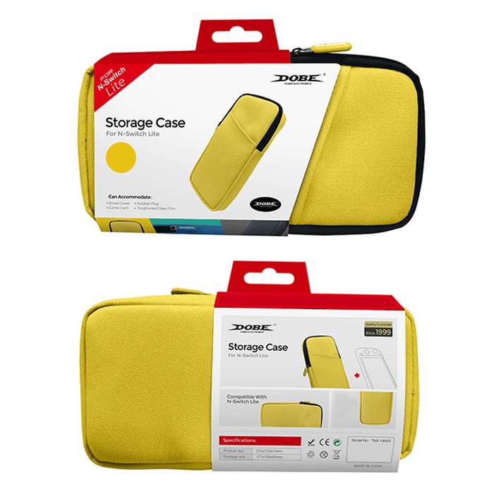 Dobe Portable Bag Storage Case For N- Switch Lite Ballistic Nylon - Yellow