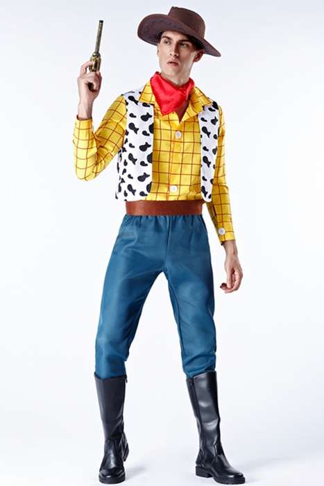 Disney Toy Story Woody Fancy Dress With Cowboy hat, scarf, shirt, vest, pants, belt