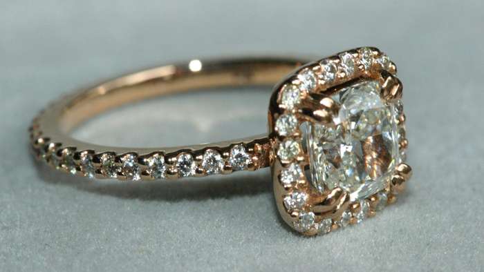 Cushion Modified Brilliant Cut Engagement Ring