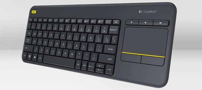 Logitech K400 Plus Touch Wireless Keyboard - Black