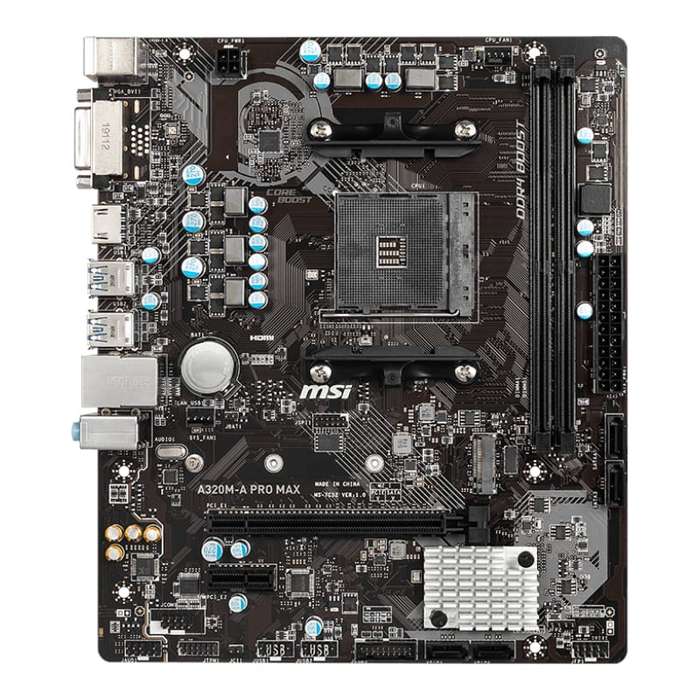 MSI A320M PRO-A MAX AMD AM4 m-ATX Gaming Motherboard