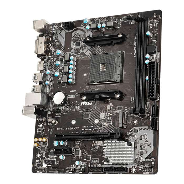 MSI A320M PRO-A MAX AMD AM4 m-ATX Gaming Motherboard
