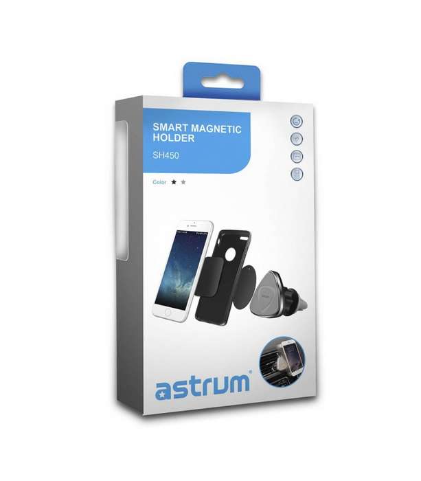 Astrum SH450 Universal Car Air Vent Magnetic Holder Black