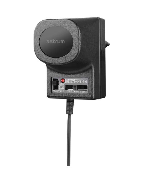 Astrum AD050 AC-DC,3-12V 500Ma 6P Uni Adap Blk