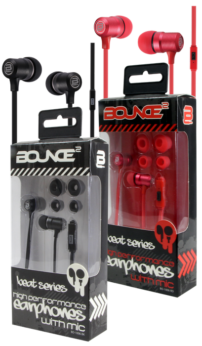 Bounce beat series Earphones Red