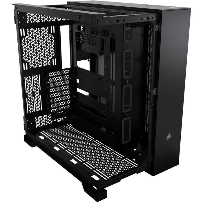 Corsair 6500X Mid-Tower Dual Chamber ATX Tempered Glass PC case - Black