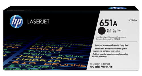 HP 651A Black Print Cartridge - LJ Enterprise 700 Color Mfp M775 Series