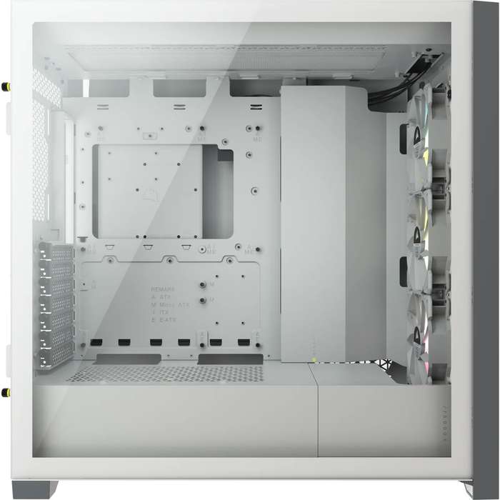 Corsair iCUE 5000X RGB Tempered Glass Mid-Tower ATX PC Smart Case White