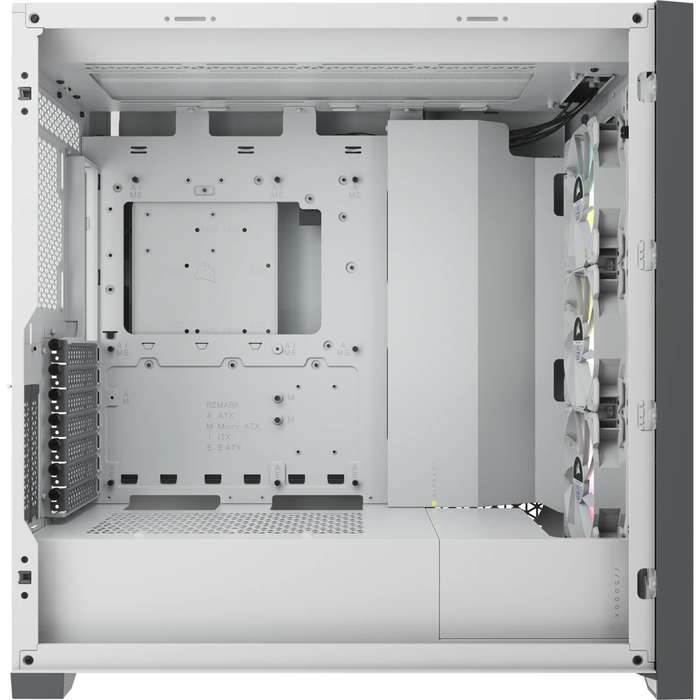 Corsair iCUE 5000X RGB Tempered Glass Mid-Tower ATX PC Smart Case White