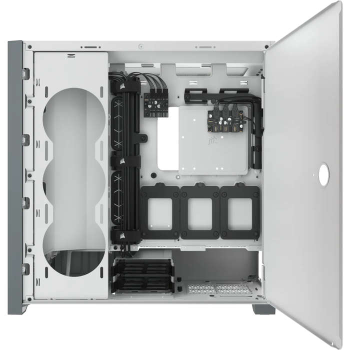 Corsair iCUE 5000X RGB Tempered Glass Mid-Tower ATX PC Smart Case White