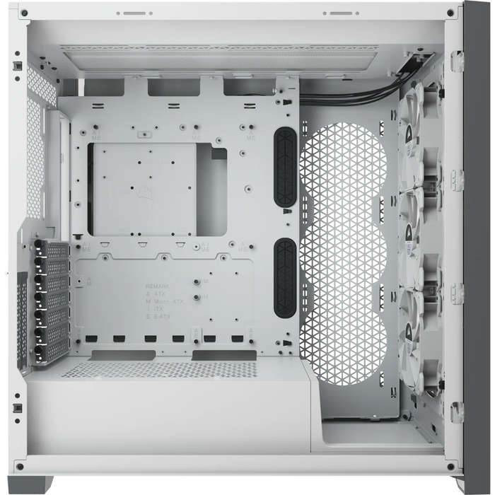 Corsair iCUE 5000X RGB Tempered Glass Mid-Tower ATX PC Smart Case White