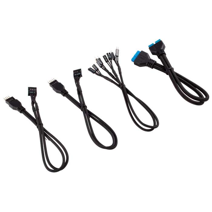 Corsair Premium Sleeved Front Panel Extension Kit 30cm Black