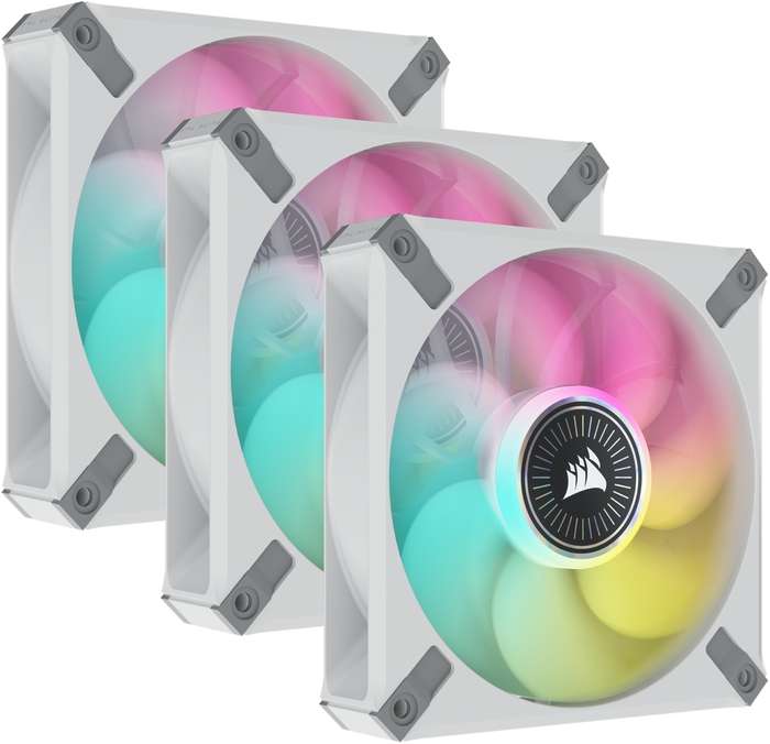 Corsair ML120 120mm PWM 40 - 2400 RPM Premium Magnetic Levitation Fan Triple Pack with Lighting Node