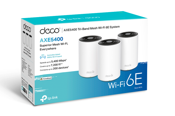 TP-Link Deco AXE5400 (3-Pack) Mesh Wi-Fi 6E System(Tri-Band)