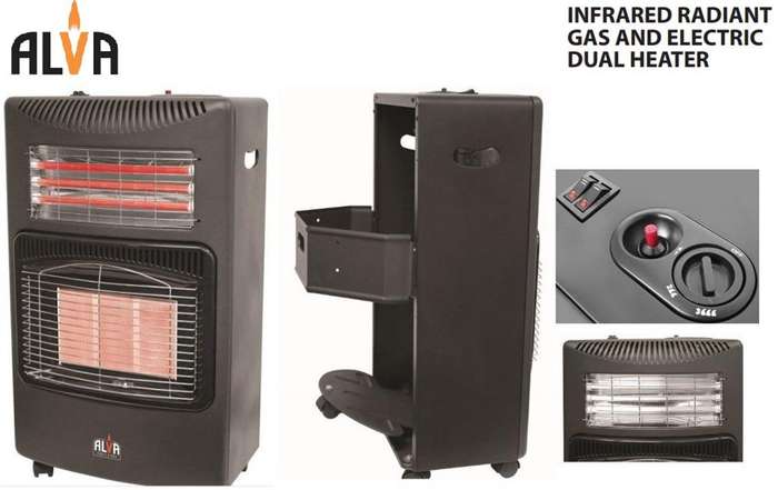 Alva 3 Panel Dual Infrared Radiant Gas and Electric Indoor