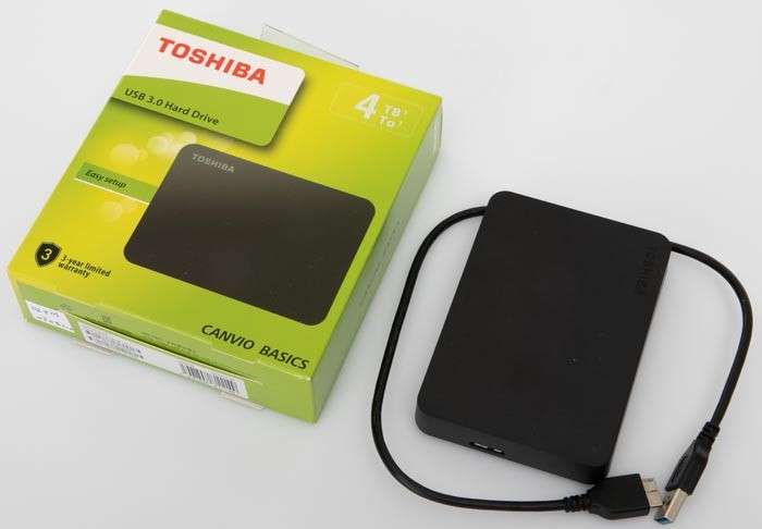Toshiba External  4TB USB3.0 2.5 inch Hard Drive